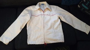 Vintage SPERRY NEW HOLLAND Zip Up Promotional White Jacket Pockets See Pics /166 - Picture 1 of 6