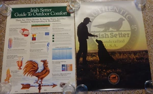 2 Vintage 22" x 17" Posters - RED WING Irish Setter Boot Store Display - Picture 1 of 15