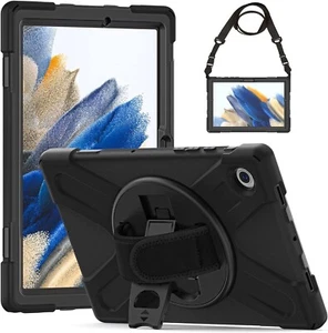 Gerutek Case for Samsung Galaxy Tab A8 kickstand with Hand and Shoulder Strap - Picture 1 of 7