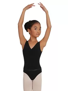 Capezio Kind Mädchen Tank Style Trikot mit Gürtel Baumwolle CAD201C schwarz - Bild 1 von 1