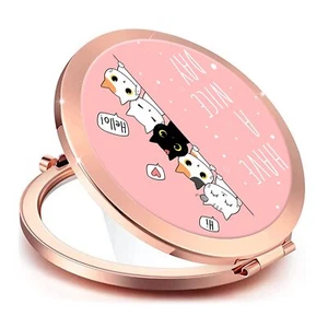 Compact Mirror for WomenRound Mini Pocket Travel Makeup MirrorPretty Portable... - Picture 1 of 8
