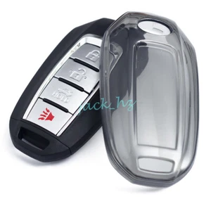 Black Transparent Key Fob Case Cover Holder For Infiniti QX50 QX55 QX60 Q50 Q60 - Picture 1 of 8
