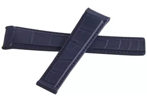 Tag Heuer 22mm x 18mm Navy Blue Rubber Watch Band Strap - Picture 1 of 3
