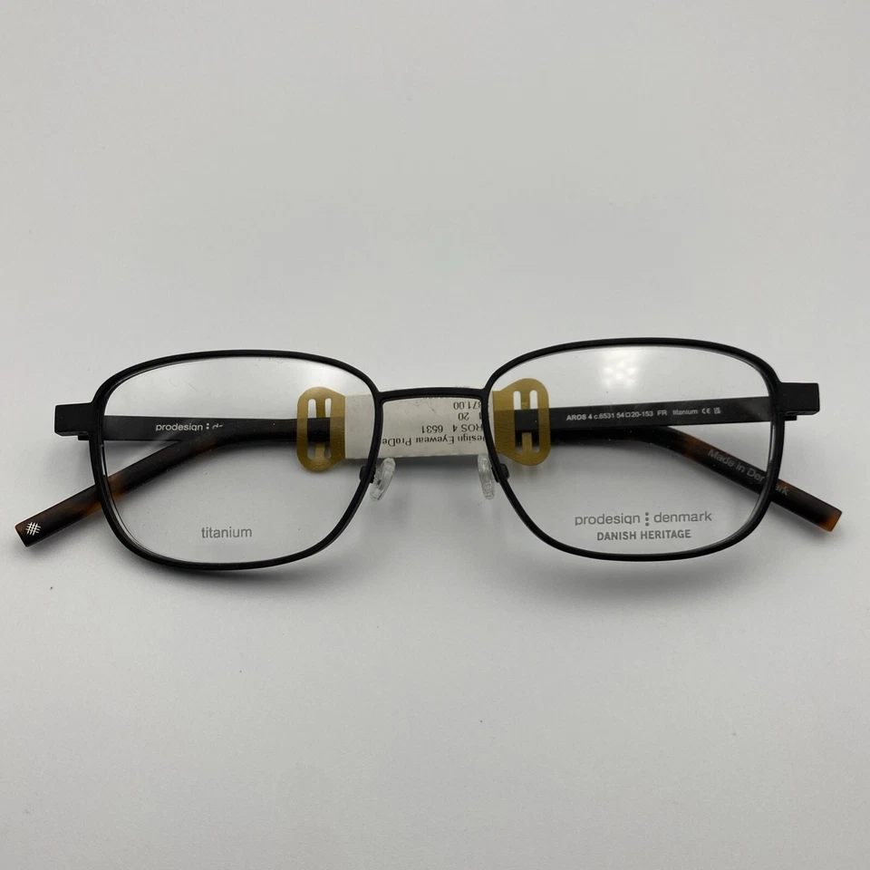 Pro-design Denmark Titanium AROS 4 matte Black 6531 Eyeglasses 54[]20-153 - Image 1 of 4