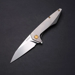 Koenig Knives Mini Goblin Gen 2 - Bronze Hardware / Stonewashed M390 Blade - Picture 1 of 11