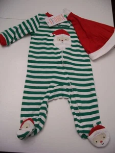 CARTER'S Just One You~nwt Santa Claus romper & hat set~NEW~NB~newborn~ - Picture 1 of 3