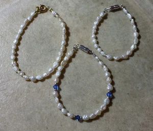 Little Girl/Child Freshwater Pearl Bracelets Gold Fill Gold/Silver Plate $5.25+ - Picture 1 of 17