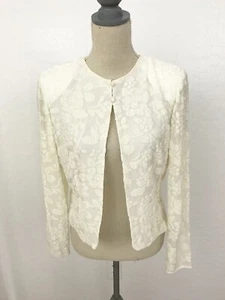 Lillie Rubin Beaded Velvet And Silk Evening Jacket Size 6 NWT $295 - Picture 1 of 6