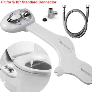 Bathroom Bidet Toilet Seat Attachment Fresh Water Spray Clean Kit Non-Electric - Picture 1 of 12