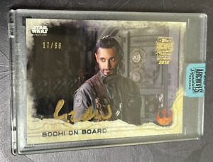 STAR WARS ARCHIVES SIGNATURE SERIES AUTOGRAPH CARD RIZ AHMED SIGNED BODHI 17/68