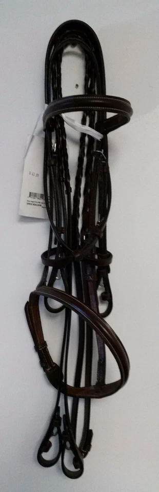 Camelot Gold Plain Raised Bridle with Laced Reins - Image 1 of 1
