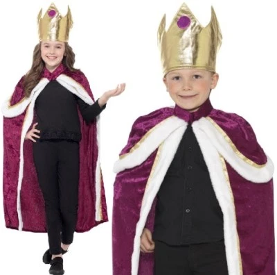 Childs Boys King Fancy Dress Costume Book Day Girls Queen Outfit by Smiffys - Image 1 of 4