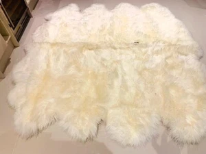 Ivory Cream OCTO 8 PELT Super Thick Soft Luxurious Genuine Natural Sheepskin Rug - Picture 1 of 10