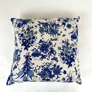 New Gucci 13" Beige and Blue Floral Decorative Pillow Cushion - Picture 1 of 6