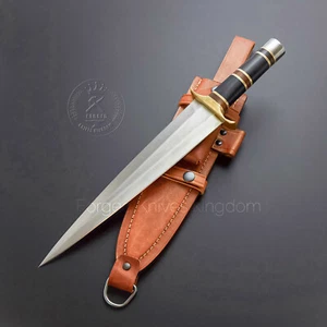 Rare!! Handmade Full Tang D2 Malachite KRATOS Tactical Combat Dagger Knife - Picture 1 of 3