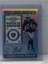 2019 Panini Contenders Optic Football Silver Rookie Ticket Auto Johnathan Abram