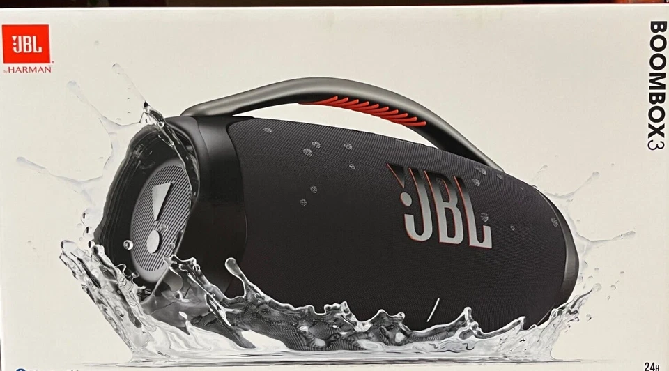 JBL Boombox 3 Portable Bluetooth Speaker - Black