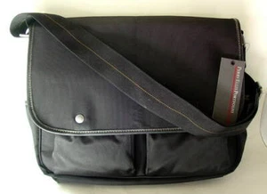 PERRY ELLIS PORTAFOLIO Bolso Mensajero de Viajero Maletín Negro NUEVO CON ETIQUETAS - Imagen 1 de 1