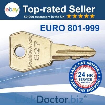 LockDoctor.Biz Steel Eurolock Alarm & Control Panel Lift Key **Numbers 801-999**