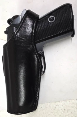 Vintage Bianchi 19AL H&K HK4 pistol Suede Lined Black Leather LH Holster NOS NEW - Image 1 of 4