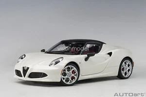AUTOart 1/18 Alfa Romeo 4C White Diecast Car Model Toy Gift - Picture 1 of 6