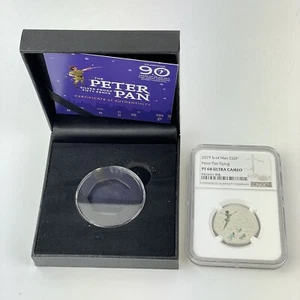 2019 Peter Pan Flying Isle Of Man Silver 50p PF 68 Ultra Cameo NGC Coin - Picture 1 of 6