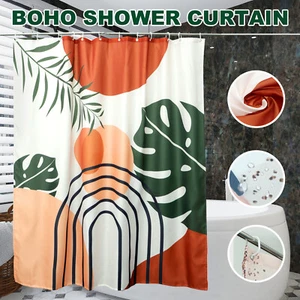 Boho Shower Curtain Waterproof Bathroom Curtain with 12 Hooks 71 x 71 ZJL - Picture 1 of 14