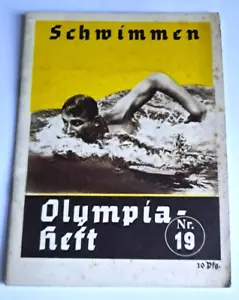 Olympische Spiele 1936 Broschüre Nr. 19 - Schwimmen. - Bild 1 von 2