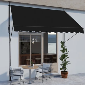 6.6x4.9ft Terrace Garden Retractable Sunshade, Manual Sun shade Awning Shelter - Picture 1 of 13