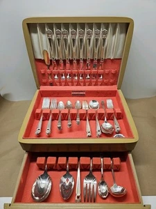 "Eternally Yours" by 1847 Rogers Bro. Flatware Set Service for 8 55pcs - Picture 1 of 14