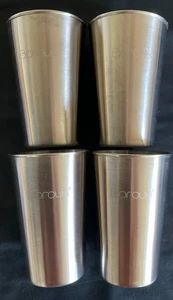 4 Boroux Edelstahl Trinkbecher Tassen 450ml Kaltgetränke 15,2oz - Bild 1 von 5