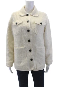No 21 Girls Woven Collared 4 Pocket Long Sleeve Button Up Jacket Cream Size 14 - Picture 1 of 8
