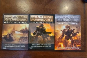 Warhammer 40K Imperial Armour Apocalypse 1, 2, and Third Edition Lot  - Picture 1 of 7