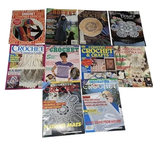 Konvolut 10 Vintage HÄKELBÜCHER meist 80er Jahre Pullover Basteln Weihnachtsdeckchen - Bild 1 von 11