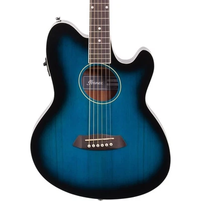 Ibanez TCY10E Talman Thinline A/E Guitar, Spruce Top, Transparent Blue Sunburst - Image 1 of 4