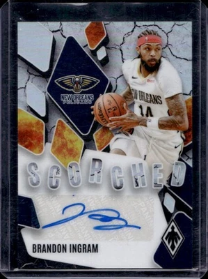 Phoenix Brandon Ingram Scorched Signatures 2023-24 automático #13/99 Pelicans Foto 1 de 2