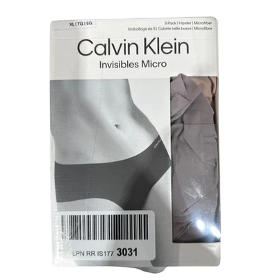 Paquete de 5 bragas invisibles micro hipster XL ropa interior sin costuras Calvin Klein Foto 1 de 2