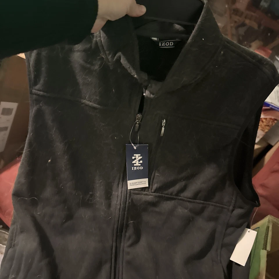 Chaleco IZOD Advantage Performance para Hombres Negro Polar Calce Clásico Cremallera Completa Talla L Nuevo con Etiquetas Foto 1 de 1