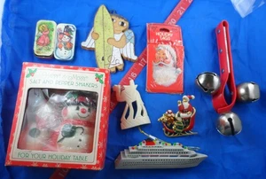 Vintage Weihnachten Verschiedenes Konvolut 9 verschiedene Artikel Punze; Ornamente; Schmuck - Bild 1 von 5