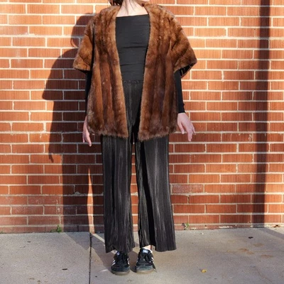 Vintage Jordan Marsh Mink Fur Shawl 1950's-60's 30865 - Image 1 of 4