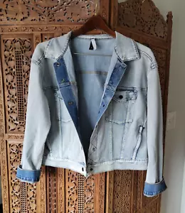 Athleta Jean Jacket LIght Blue Size Large - Picture 1 of 14