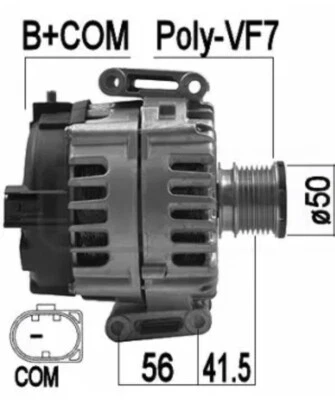 Alternator fits Mercedes Viano OM642.890 V6 3.0L Diesel 2011-2012 - Image 1 of 4