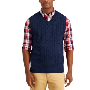 Club Room Men's V Neck Sweater Vest Navy, Size XXL - Picture 1 of 3