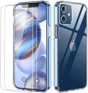 Funda transparente cristalina para iPhone 12 / iPhone 12 Pro [6.1"] con 2 piezas de protección de pantalla - Imagen 1 de 7