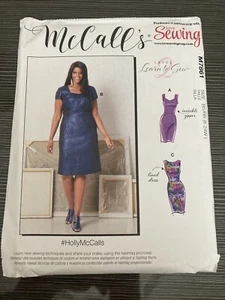 McCalls Sewing Pattern M7861 Fitted Shift Dress Learn To Sew Sizes 8-24 - Picture 1 of 4