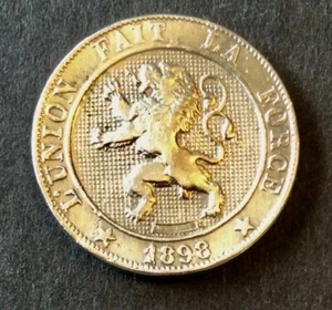 Belgique - Léopold II - Jolie 5 Centimes 1898 FR date plus rare (1) - Bild 1 von 2