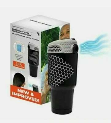 🎯 BREEZE Blast Sharper Image Ultra Personal AIR Cooler 30% MORE POWER BLACK NEW - Image 1 of 4