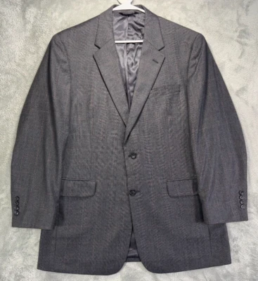 Jos. A. Blazer Bank Para Hombres 44L Carbón Cuadros Lana Mezcla Cachemira Abrigo Deportivo Trabajo Foto 1 de 4