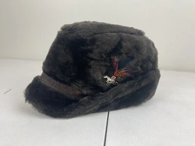 Gorra United Hatters Vintage Estilo Piel Mustang Medallón Talla Mediana Sombrero Foto 1 de 4