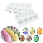 8 Cavities Chocolate Cake Mold Egg Shape Soap Mould Easter Silicone Mold